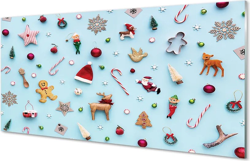 Szklany Panel Słodkie Świąteczne Dekoracje
