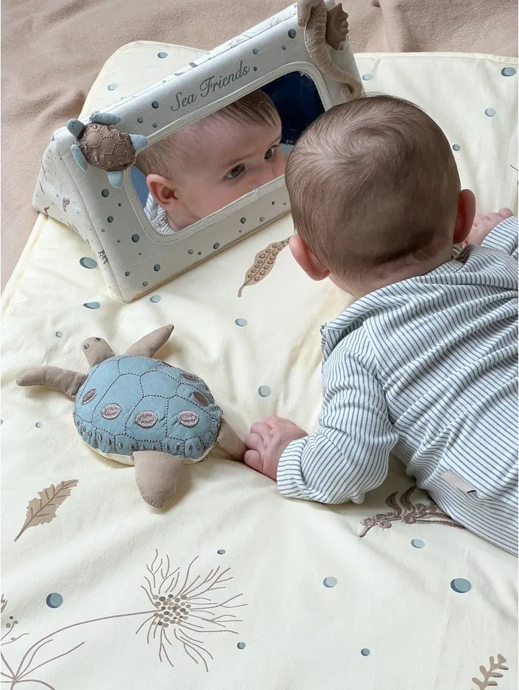 Jasnożółta mata do zabawy dla dzieci 80x80 cm Sea Garden – Cam Cam Copenhagen