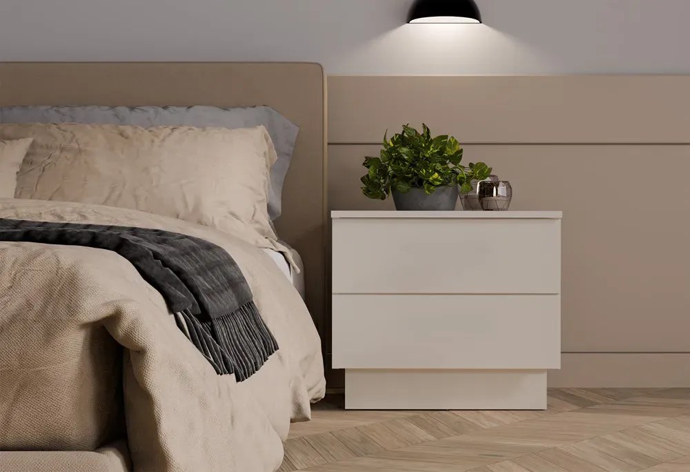 Kaszmirowa szafka nocna z 2 szufladami  N6-C63
