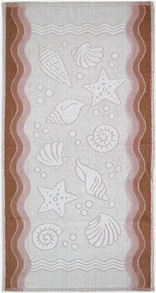 Ręcznik kąpielowy Greno Flora Ocean 70x140 brązowy GRENO