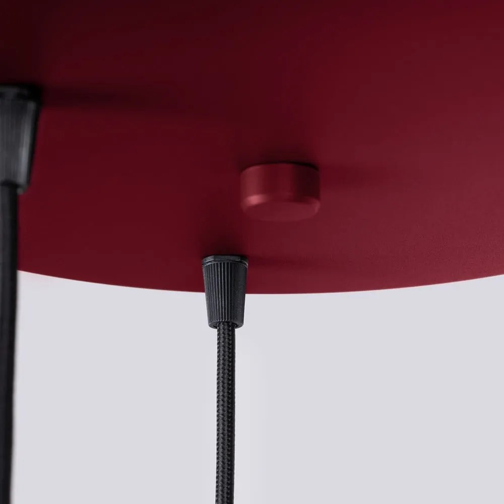 Bordowa lampa wisząca ze szklanym kloszem ø 25 cm Orbital – Nice Lamps