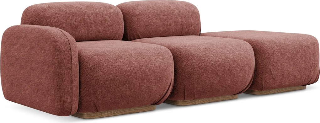 Modułowa otwarta sofa Ailani, tkanina szenilowa