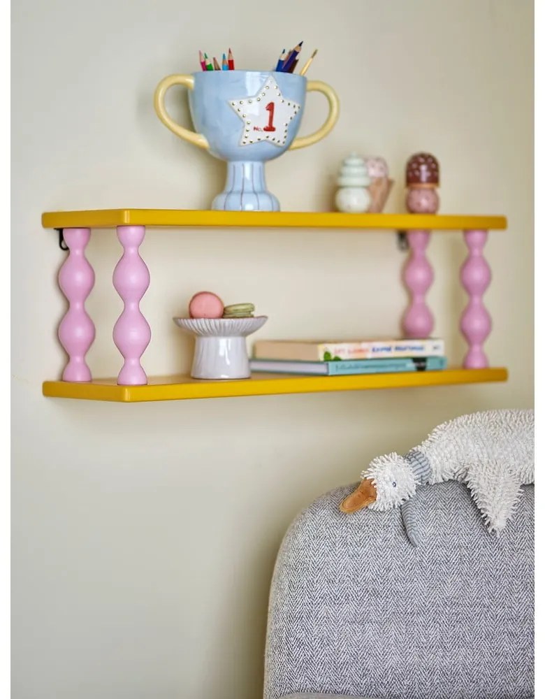 Żółta wielopoziomowa półka dziecięca 60 cm Bibiola – Bloomingville Mini