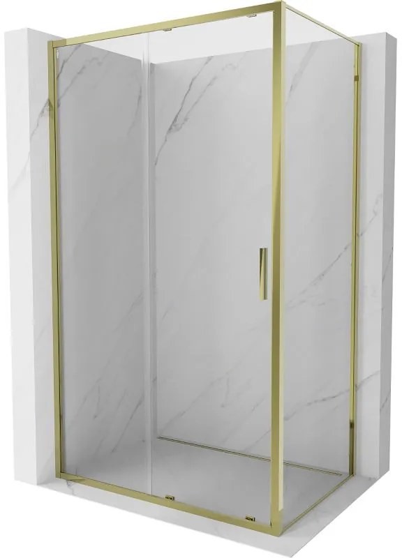 Mexen Exo kabina prysznicowa rozsuwana 160 x 95 cm, transparent, złota - 8151-160-095-50-00
