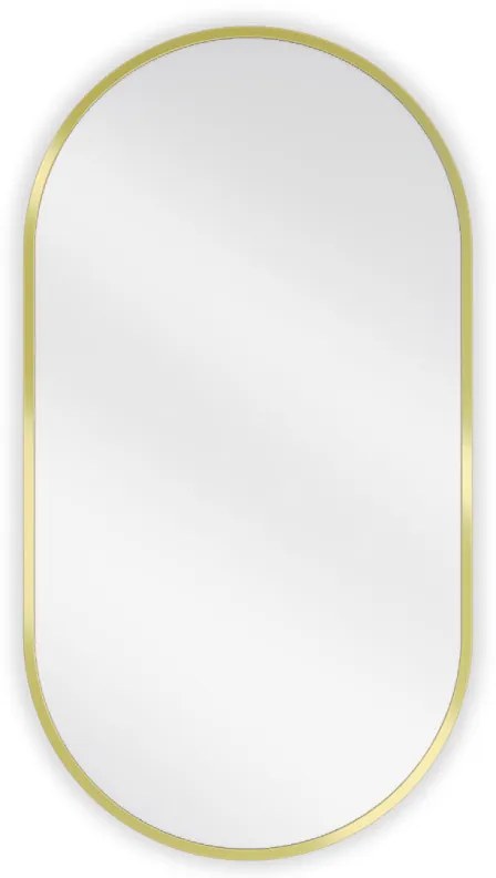 Mexen Loft lustro łazienkowe owalne 75 x 40 cm, rama złota - 9851-075-040-000-50