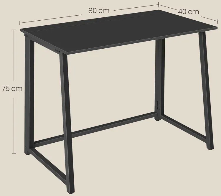 Czarne małe biurko składane T3-F90