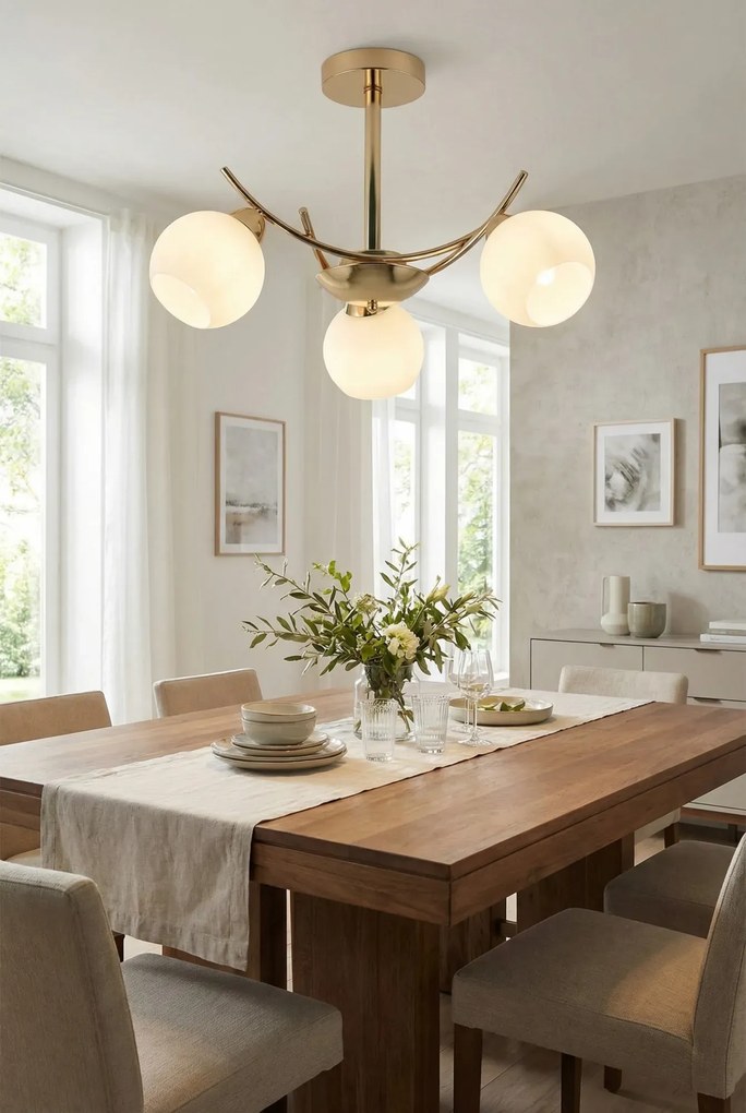 Złota nowoczesna lampa wisząca - D248 G9-A94