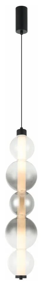 Žyrandol LED na lince LUMMI LED/19W/230V czarny/dymiony