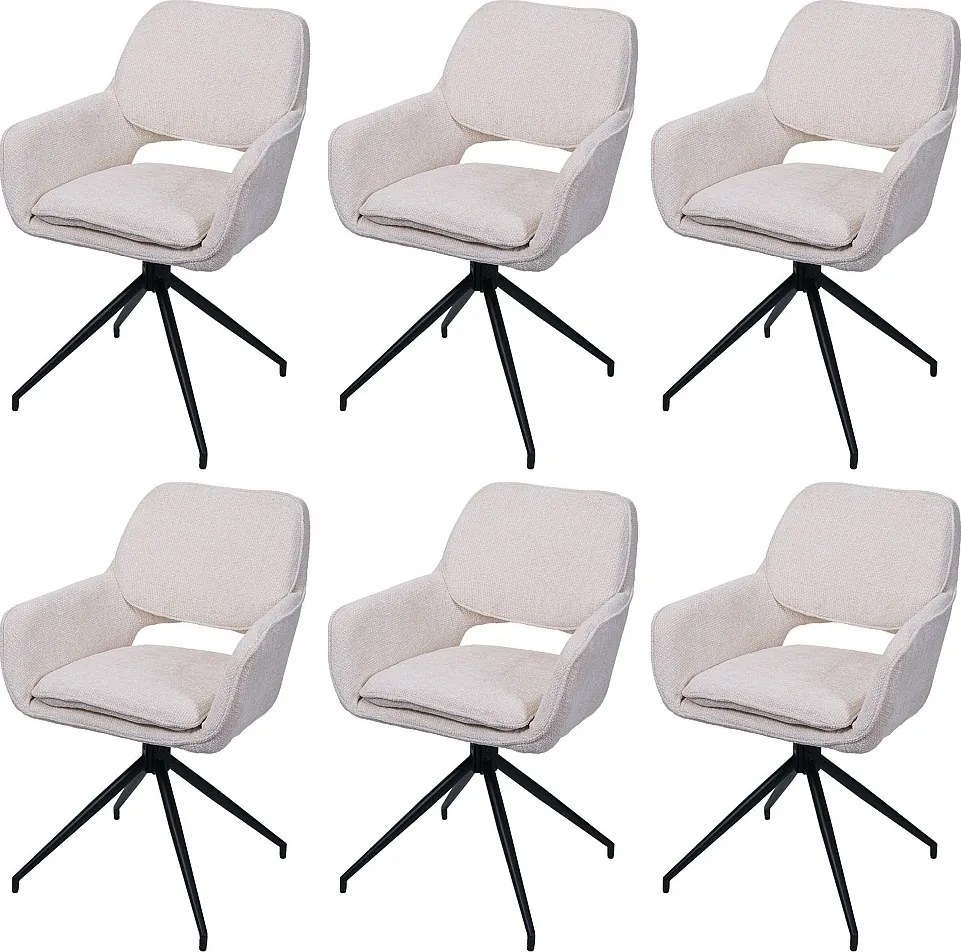 Krzesło do jadalni MCW-N74 (zestaw 6 sztuk),  kremowy