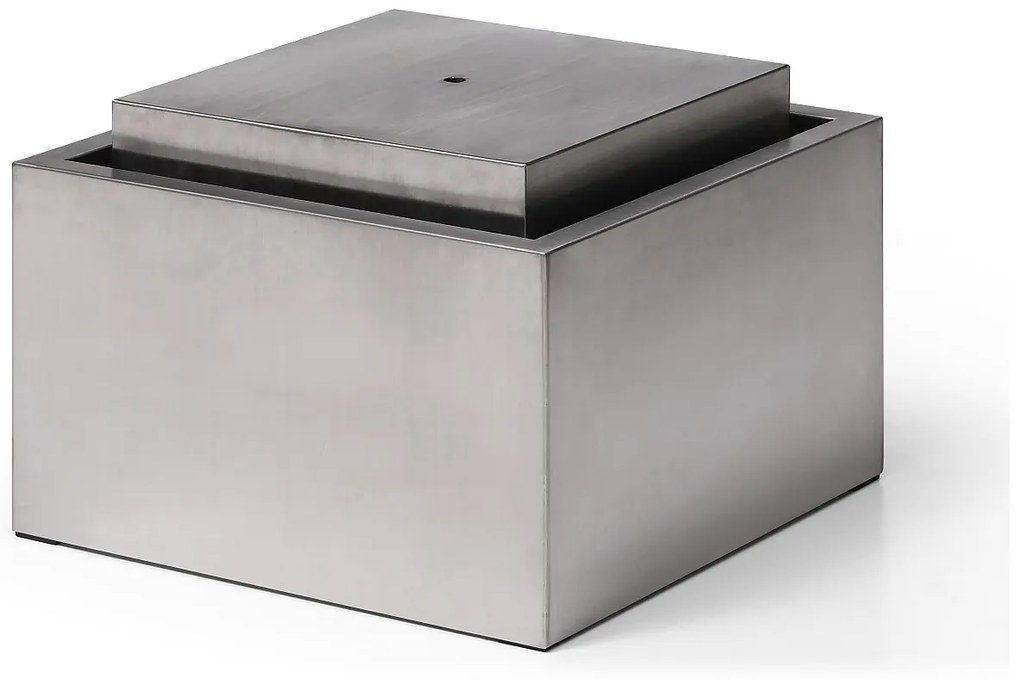 Fontanna zewnętrzna ze stali nierdzewnej - wys. 34 cm - Srebrny - TILAPIA