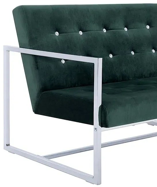 Zgrabna 2-osobowa sofa Aparro - ciemnozielona
