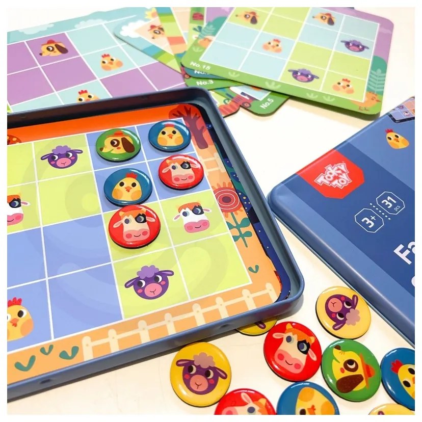 Tooky toy gra sudoku dla dzieci wersja farma