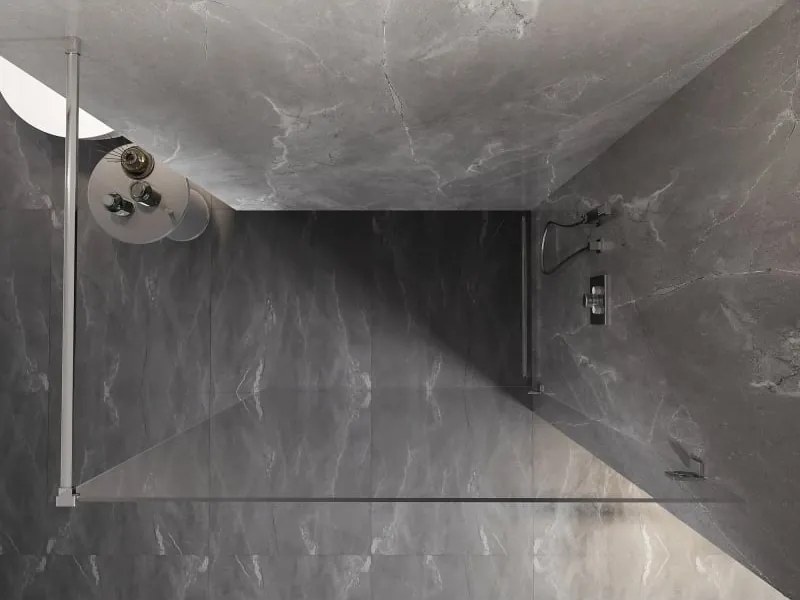 Mexen Lunar ścianka prysznicowa Walk-in prawa 90 x 200 cm, transparent 8 mm, chrom - 830-090-000-01-00-P