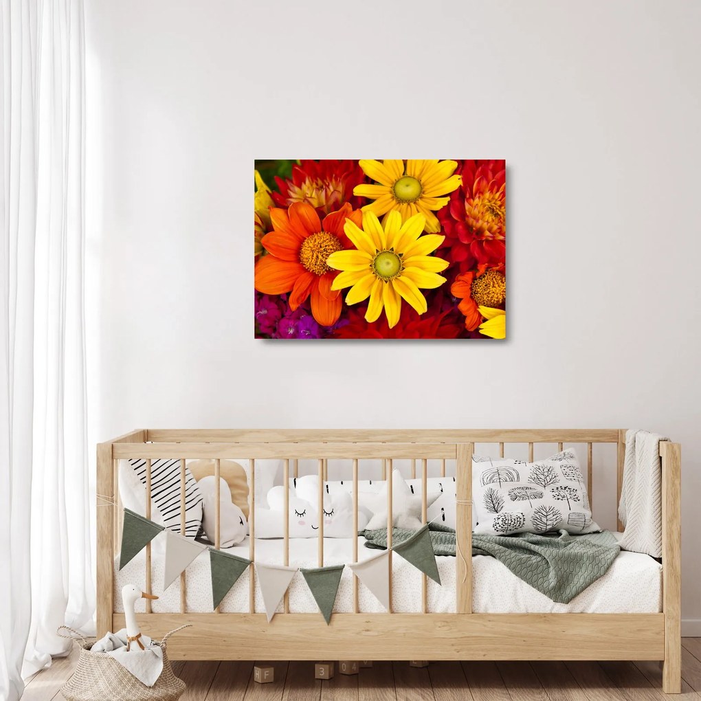 Obraz na szkle kwiatów (70x50 cm)
