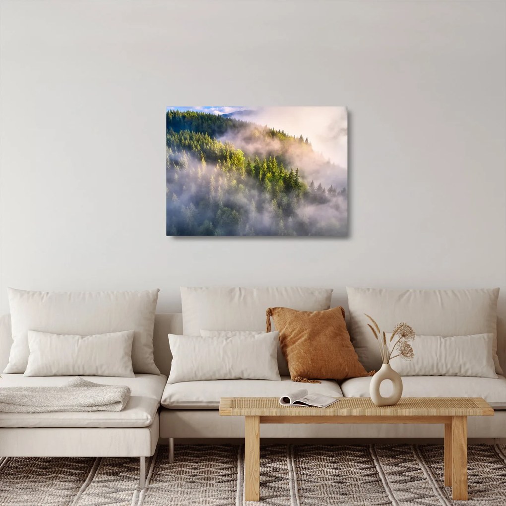 Obraz na szkle górskiego krajobrazu (70x50 cm)