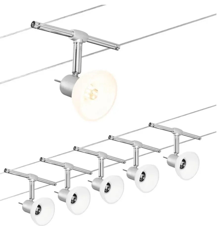 Paulmann 94136 - Zestaw 5xGU5,3/10W reflektor SHEELA 230V chrom błyszczący