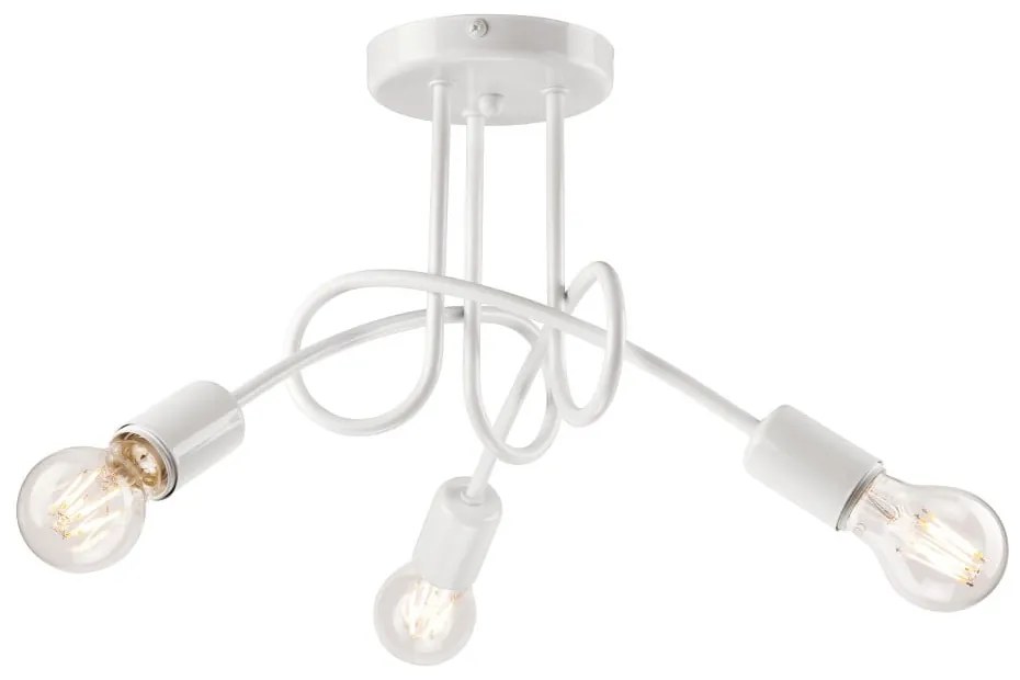 Biała lampa sufitowa bez klosza 36x36 cm Camilla – LAMKUR