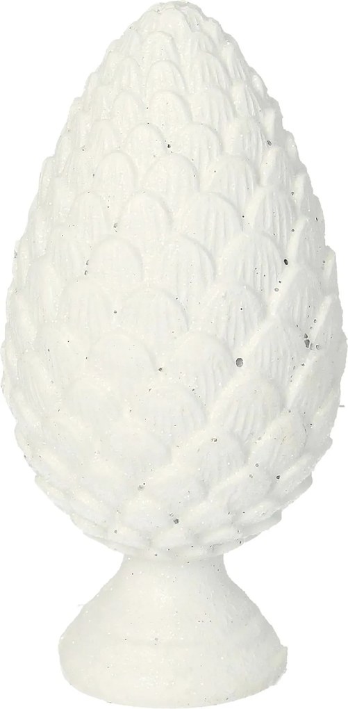 Dekoracja White Cone 13cm