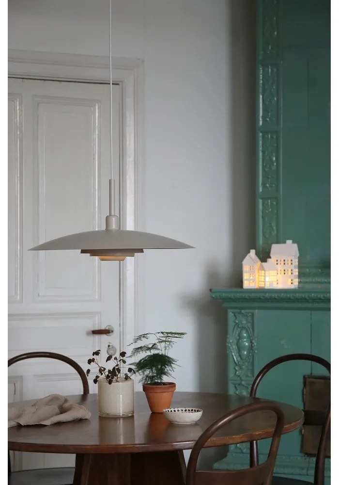 Beżowa lampa wisząca z metalowym kloszem ø 57 cm Piny – Markslöjd