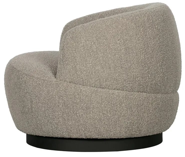 Jasnoszary obrotowy fotel Wolly – WOOOD
