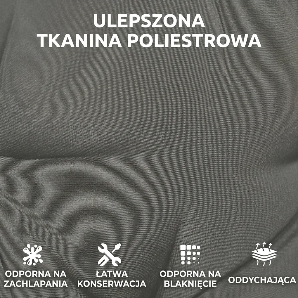 Outsunny Zestaw 4 poduszek na krzesła 39,5 x 39,5 x 10 cm z paskami, antypoślizgowe poduszki do użytku wewnętrznego i zewnętrznego | Aosom PL