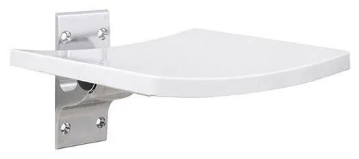 Siedzisko prysznicowe 38x45 cm srebrne/białe