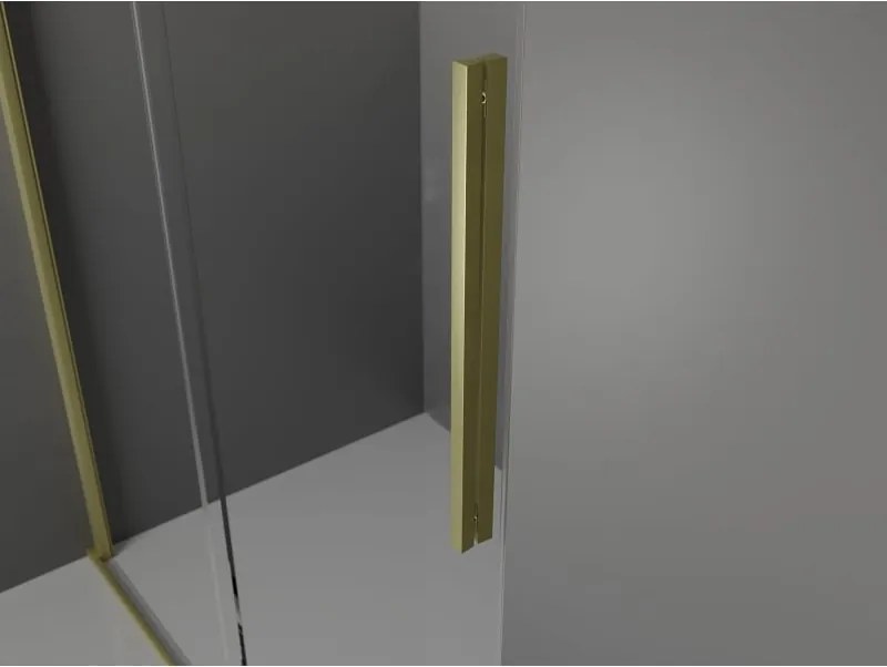 Mexen Velar drzwi prysznicowe rozsuwane 140 cm, transparent, złote szczotkowane - 871-140-000-01-55