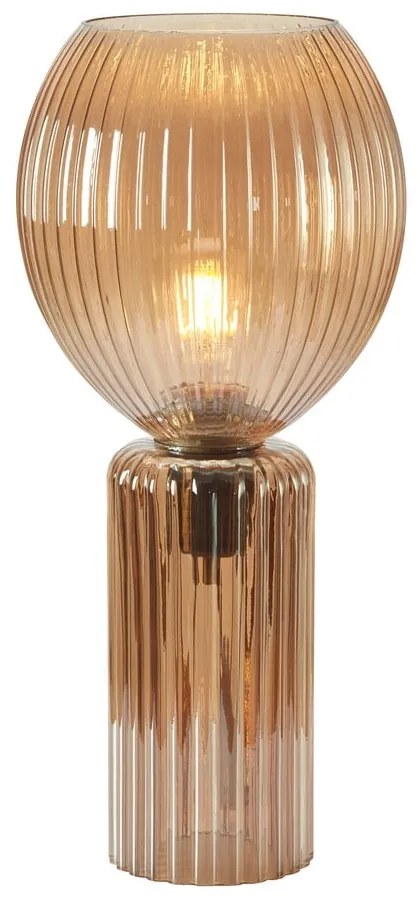 Lampa stołowa w bursztynowym kolorze ze szklanym kloszem (wysokość 40 cm) Toulipa – Markslöjd