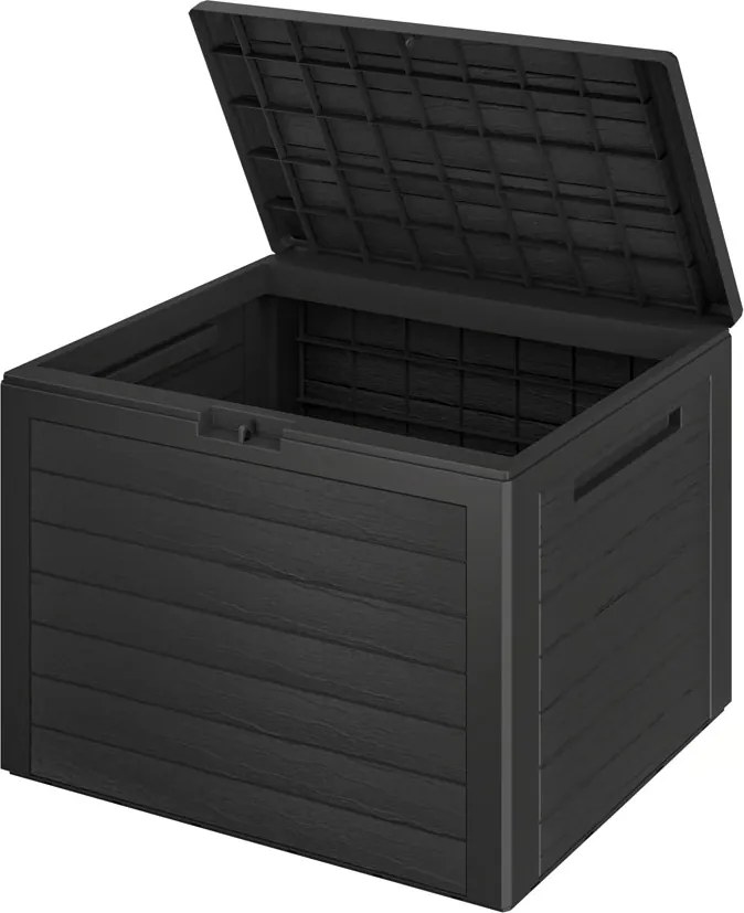 Pojemnik do przechowywania WOODEBOX, 190L,78x44x55cm, antracytowa Prosperplast