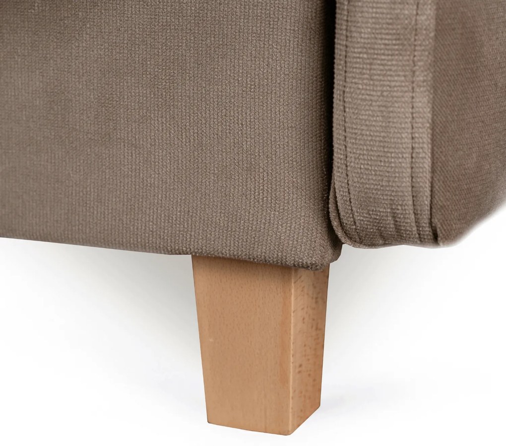 Sofa z Funkcją Spania CUBA Rozkładana Wersalka Dwuosobowa Beżowa Nowoczesna do Salonu