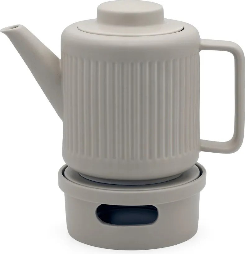 Szary porcelanowy dzbanek do herbaty z sitkiem 1,2 l Skagen – Bredemeijer