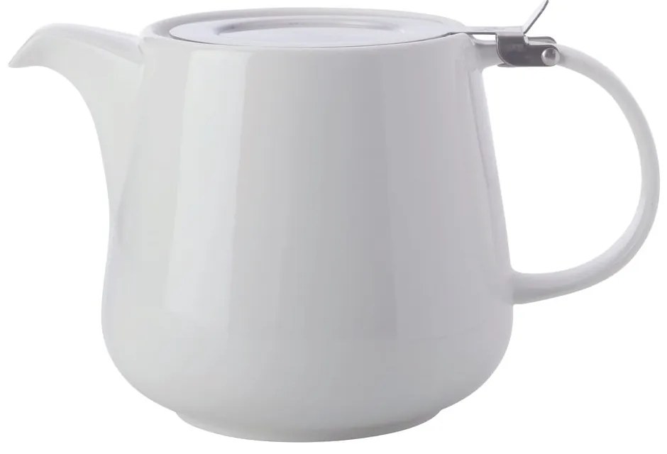 Biały porcelanowy dzbanek do herbaty z sitkiem Maxwell &amp; Williams Basic, 600 ml