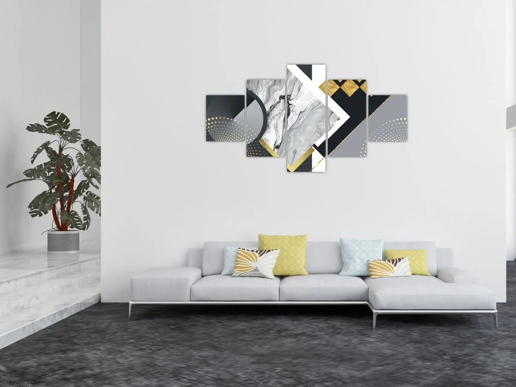 Obraz - Teksturowany kolaż (125x70 cm)