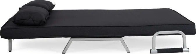 Fotel Rozkładany Dwuosobowy BART 2 Wypoczynkowy Czarny do Spania Leżanka Nowoczesny