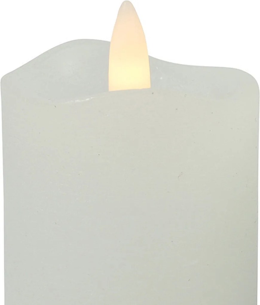 LED świeca słupkowa LYON 8 cm biała, zestaw 2 szt.