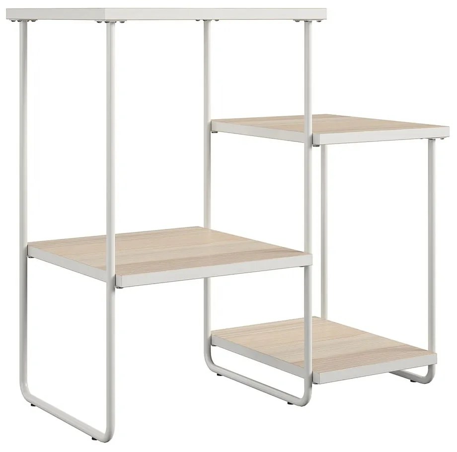 Biała konsola z blatem w dekorze jesionu 35x67 cm Dante – Støraa