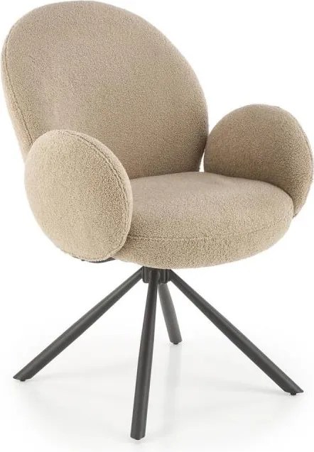 Krzesło do jadalni KIVA — 1 szt., brązowe