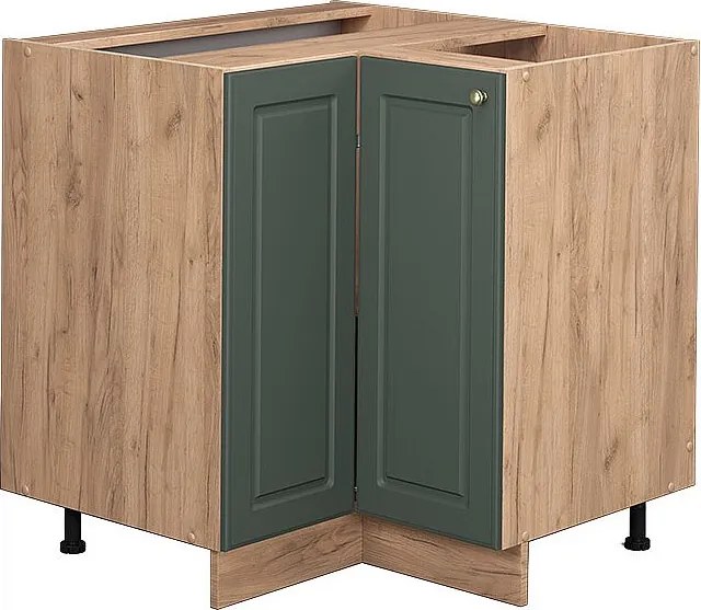 Szafka narożna green gold country 80.5x51.6x82 fame-line