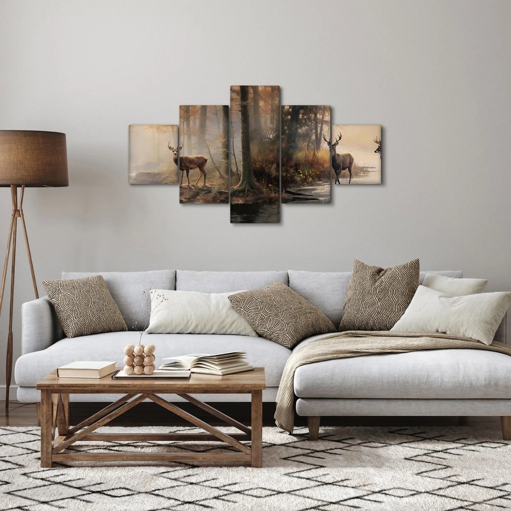 Obraz - Obraz dzikiej przyrody w stylu vintage (125x70 cm)