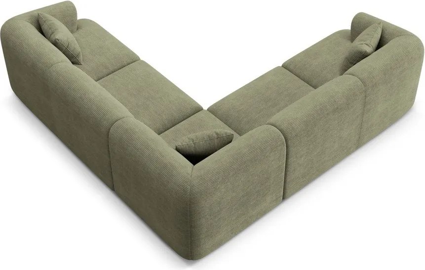 Zielony sztruksowy narożnik Campi – Cosmopolitan Design