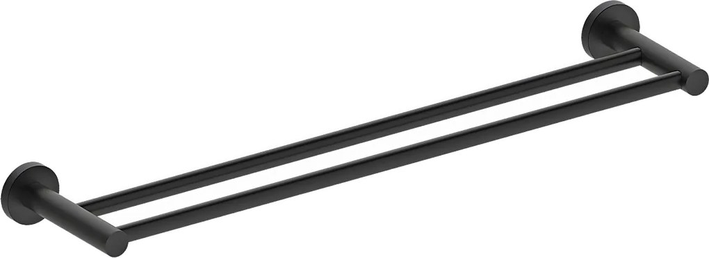 Luisa wieszak na ręczniki z 2 drążkami czarny - Essebagno