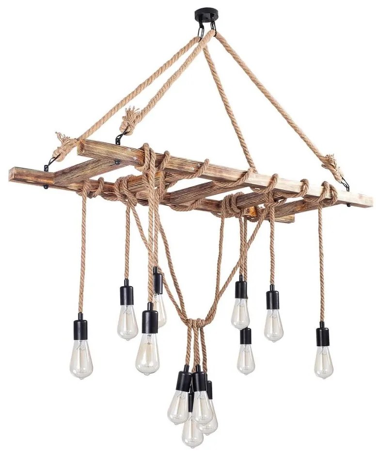 Żyrandol na lince EREBOS 12xE27/40W/230V brązowy