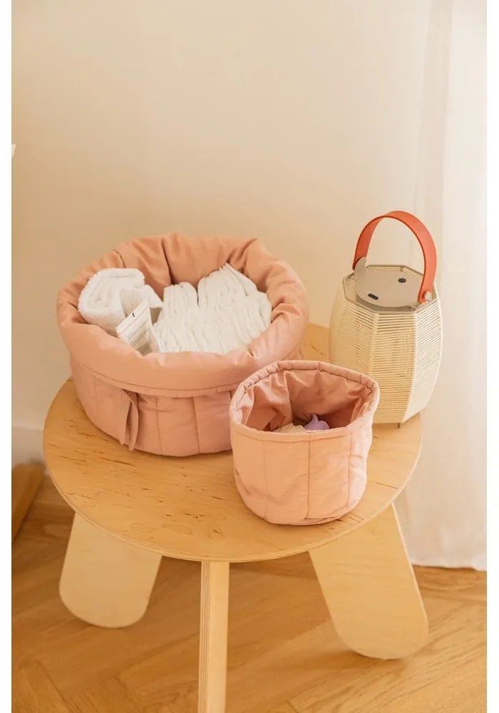 Jasnoróżowe tekstylne pojemniki dziecięce zestaw 2 szt. ø 30x20 cm Bambie Vintage Nude – Lorena Canals