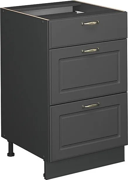 Szafka dolna do kuchni anthrazit-gold landhaus 50x51.6x82 fame-line