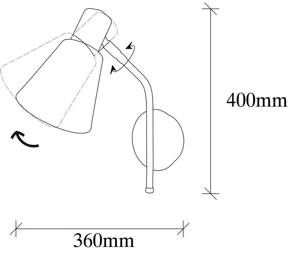 Kinkiet lampa ścienna Sivani - MR-664, czarny/złoty