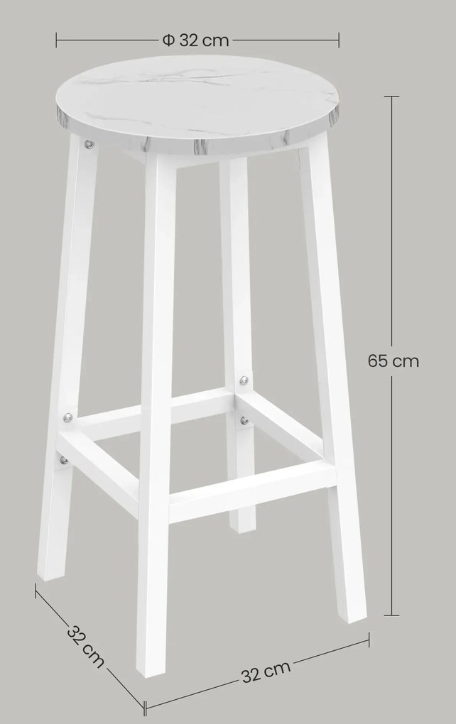 Nowoczesny hoker z podnóżkiem biały + marmur M7-C48