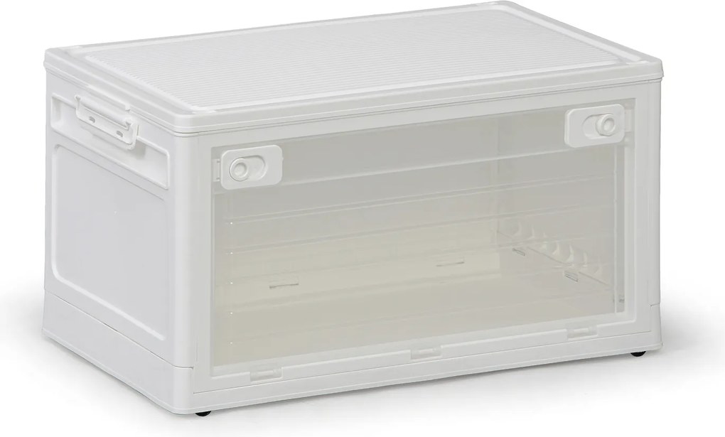 Duży składany regałowy pojemnik XXL 94 l, 660x400x358 mm, biały