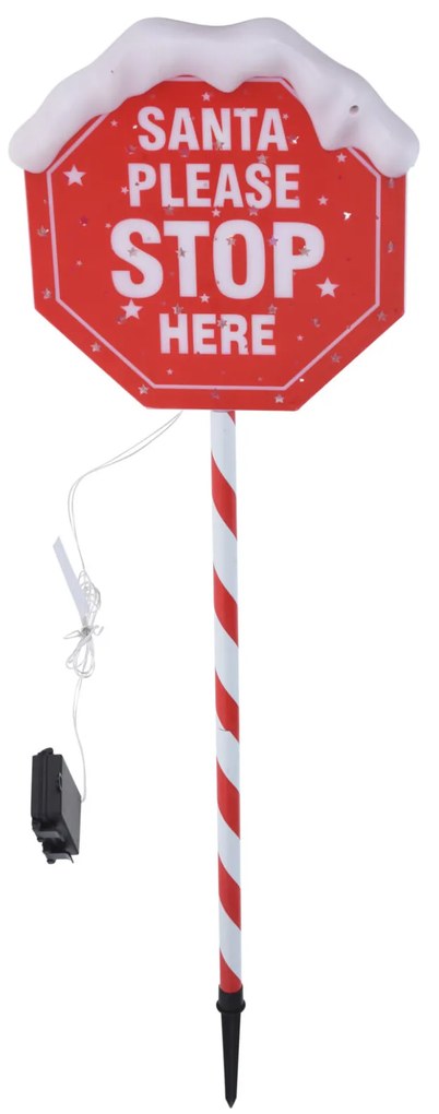 Znak dla Świętego Mikołaja, dekoracja świetlna na zewnątrz, 105 cm
