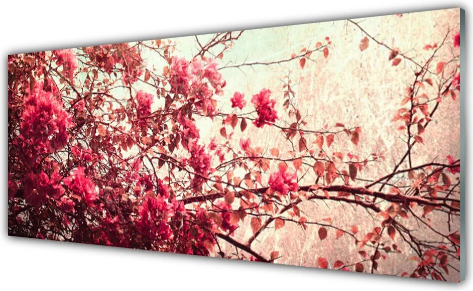 Panel Szklany Kwitnące Gałązki Drzewa