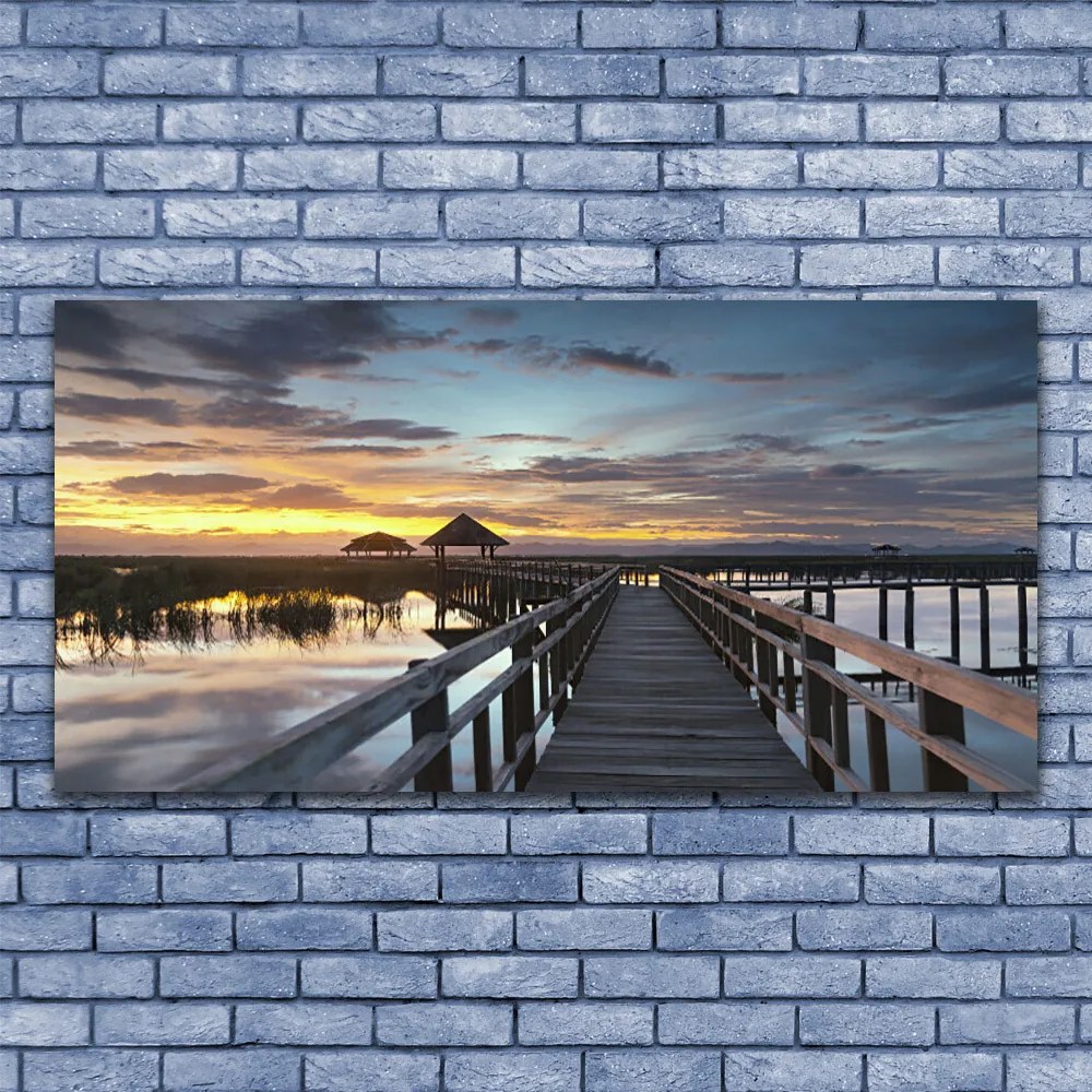 Obraz na płótnie Monumentalny Most nad Rzeką